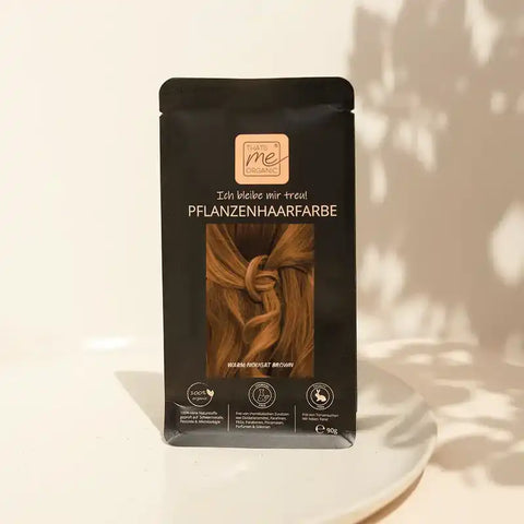 Profi-Pflanzenhaarfarbe SET warmes Nougat-Braun "warm nougat brown"