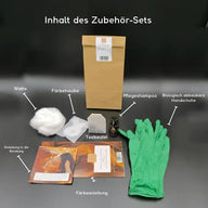 Basic Accessory Set for Plant Hair Colours (Cotton, Shampoo, Gloves, Cap, Black Tea, Instructions)
