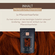 Kit teinture professionnelle aux plantes "rouge rubis chaud"