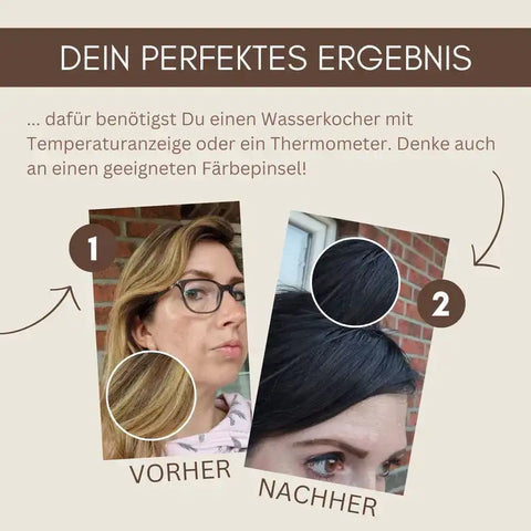 Profi-Pflanzenhaarfarbe SET kühles dunkles Schwarz "cool deep black"