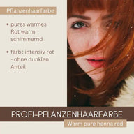Profi-Pflanzenhaarfarbe SET "warmes rotes Henna pur - warm pure henna red"