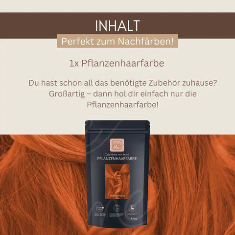 Profi-Pflanzenhaarfarbe SET "warmes rotes Henna pur - warm pure henna red"