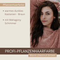 Profi-Pflanzenhaarfarbe SET "warmes Kastanien braun - warm chestnut brown"