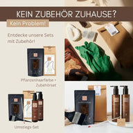Profi-Pflanzenhaarfarbe SET "warmes Kastanien braun - warm chestnut brown"