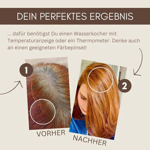 Professional Plant Hair Colour SET Warm Copper Red