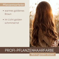 Profi-Pflanzenhaarfarbe SET warmes Gold-Braun "warm golden brown"