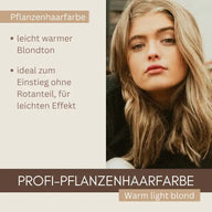 Profi-Pflanzenhaarfarbe SET warmes Hell-Blond "warm light blond"
