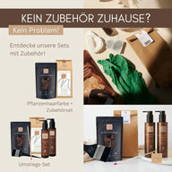 Profi-Pflanzenhaarfarbe SET "kühles mittleres Braun - cool middle brown"