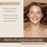 Coloration végétale professionnelle en SET « blond Sahara chaud »