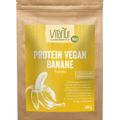 Vitanur Bio Protein Vegan Banane Pulver 600g Beutel, gelbes Etikett, Bananen-Illustration