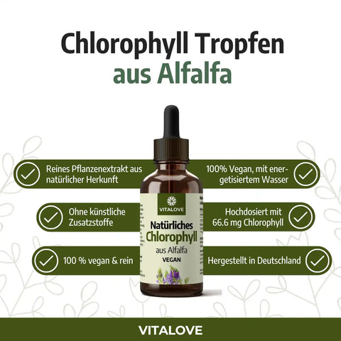 Gocce di clorofilla (naturali da erba medica) – 50 ml