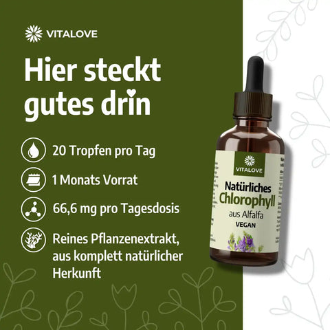Gocce di clorofilla (naturali da erba medica) – 50 ml
