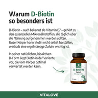 Gélules de Biotine (Vitamine B7) – 180 gélules