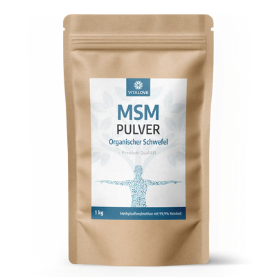 MSM Pulver – Organischer Schwefel (99,9% rein) – 1 kg