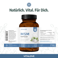 MSM Kapseln mit 1000 mg reinem MSM – 180 Kapseln
