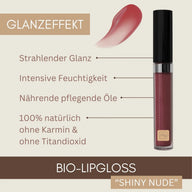 Organic Lip Gloss Shiny Pink + Shiny Nude - Caring, Covering + Cruelty-Free | Natural Cosmetics