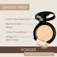 Poudre bio – maquillage matifiant, végétalien + sans produits chimiques pour tout type de peau