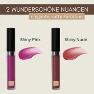 Organic Lip Gloss Shiny Pink + Shiny Nude - Caring, Covering + Cruelty-Free | Natural Cosmetics