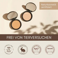Poudre bio – maquillage matifiant, végétalien + sans produits chimiques pour tout type de peau