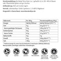 Rückseite Vitanur Bio Protein Vegan Plus Pulver 600g, Zutatenliste, Nährwerttabelle, Bio-Siegel