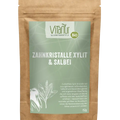 Vitanur Bio Zahnkristalle Xylit Salbei in braunem Doypack mit grünem Etikett, 152g