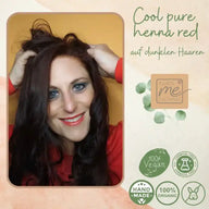 Kit de coloration capillaire végétale professionnelle "henné rouge froid pur"