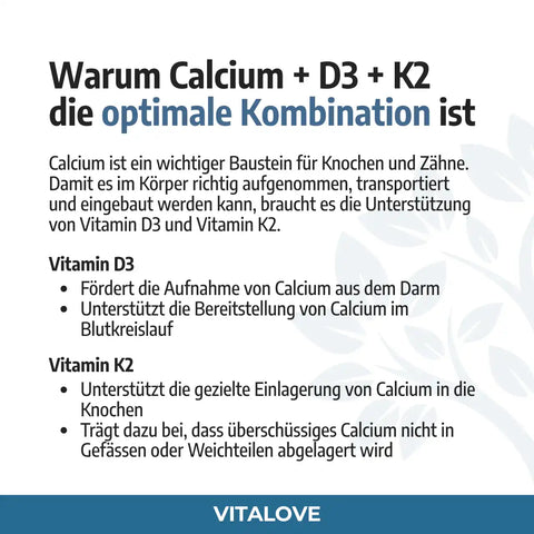 Calcium + D3 & K2 Capsules - 120 Capsules